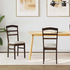 Eetkamerstoel 2 Pcs En Licht Massief Rubberhout
