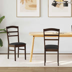 Eetkamerstoel 2 Pcs En Licht Massief Rubberhout