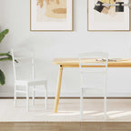 Eetkamerstoel 2 Pcs En Licht Massief Rubberhout