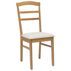Eetkamerstoel 2 Pcs En Licht Massief Rubberhout