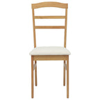 Eetkamerstoel 2 Pcs En Licht Massief Rubberhout
